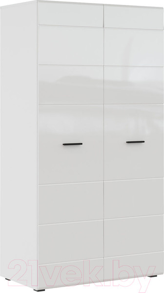 Изображение товара Шкаф НК Мебель Gloss 2-х дверный / 71373114 (белый/белый глянец)