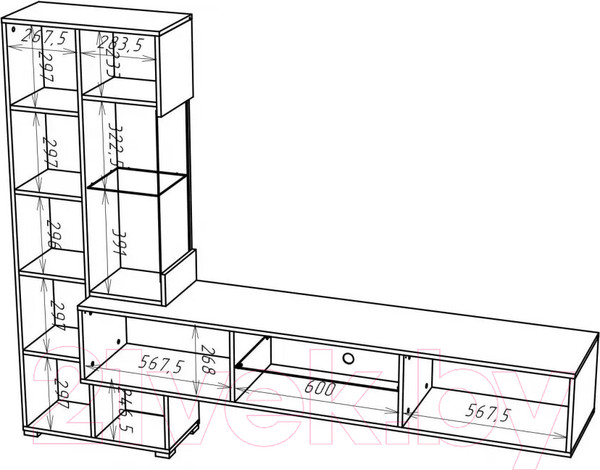 Изображение товара Горка НК Мебель Point тип-70 / 71774910 (дуб вотан/серый графит)