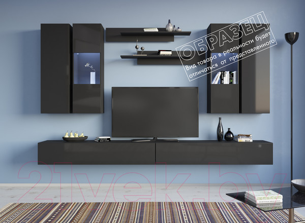 Изображение товара Шкаф навесной НК Мебель Point тип-20 / 71774434 (белый/белый глянец)