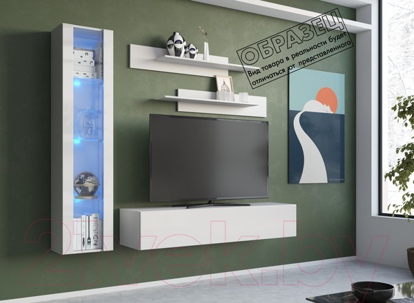 Изображение товара Шкаф навесной НК Мебель Point тип-41 / 71774453 (черный/черный глянец)