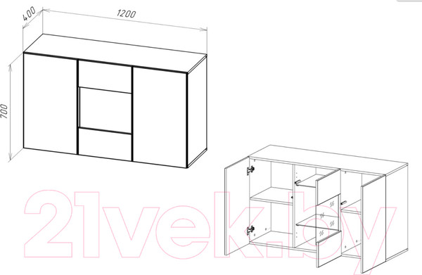 Изображение товара Тумба НК Мебель Point тип-1.2 / 71774466 (дуб вотан)