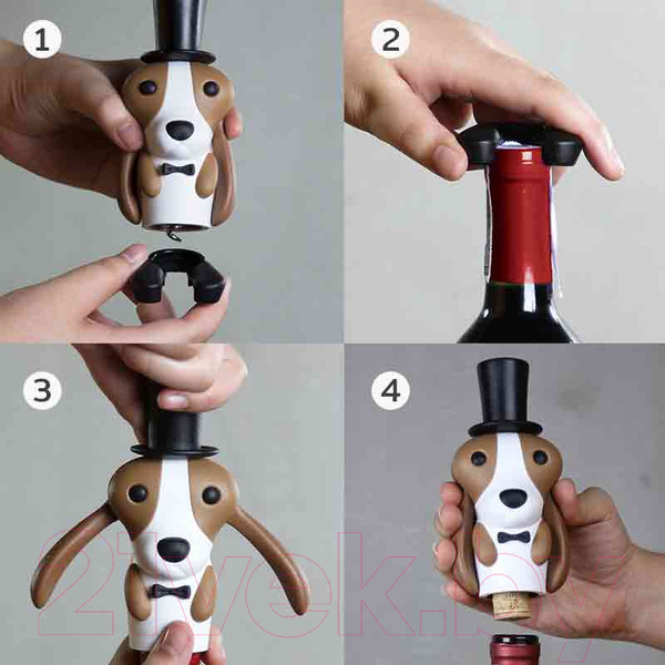 Изображение товара Штопор для вина Qualy Wine Hound / QL10292-BN