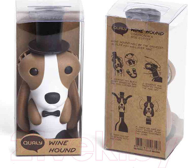 Изображение товара Штопор для вина Qualy Wine Hound / QL10292-BN