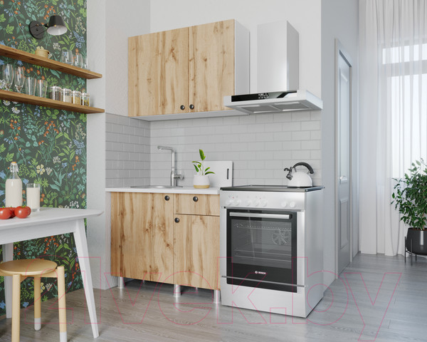 Изображение товара Кухонный гарнитур НК Мебель Деми 100 / 76144502 (дуб вотан)