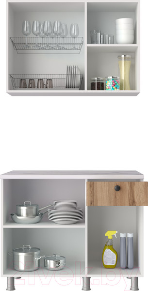 Изображение товара Кухонный гарнитур НК Мебель Деми 100 / 76144502 (дуб вотан)