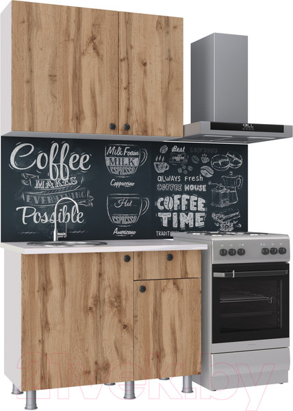 Изображение товара Кухонный гарнитур НК Мебель Деми 100 / 76144502 (дуб вотан)