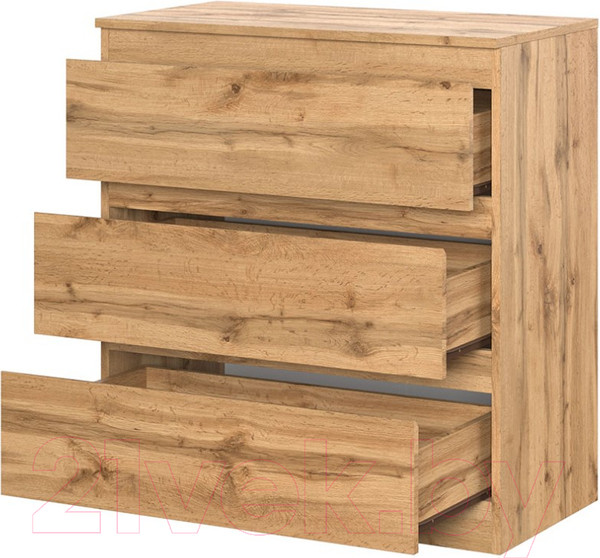 Изображение товара Комод НК Мебель Stern Т-3 3-я / 72674927 (16мм, дуб вотан)