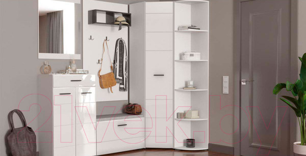 Изображение товара Вешалка для одежды НК Мебель Gloss / 73374545 (белый/черный)