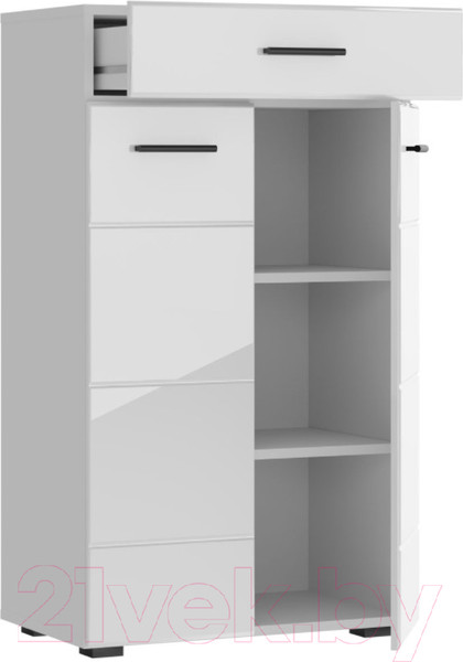 Изображение товара Тумба НК Мебель Gloss КМВ-60 / 73374543 (белый/черный)