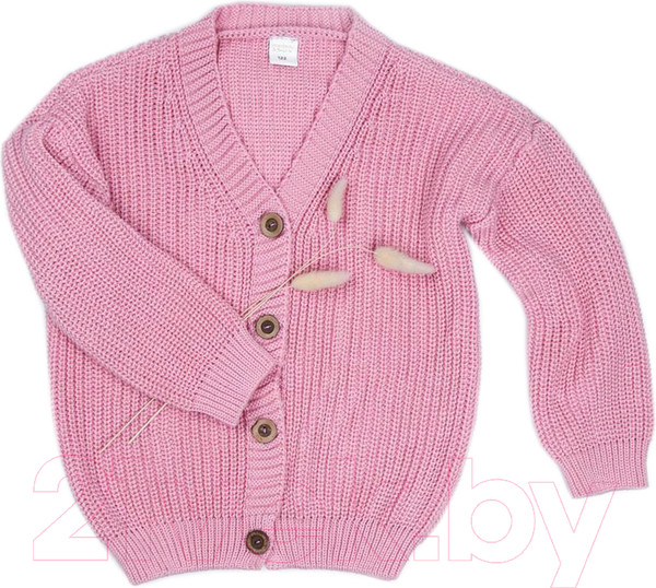 Изображение товара Кардиган детский Amarobaby Knit / AB-OD21-KNIT19/06-122 (розовый, р. 122)