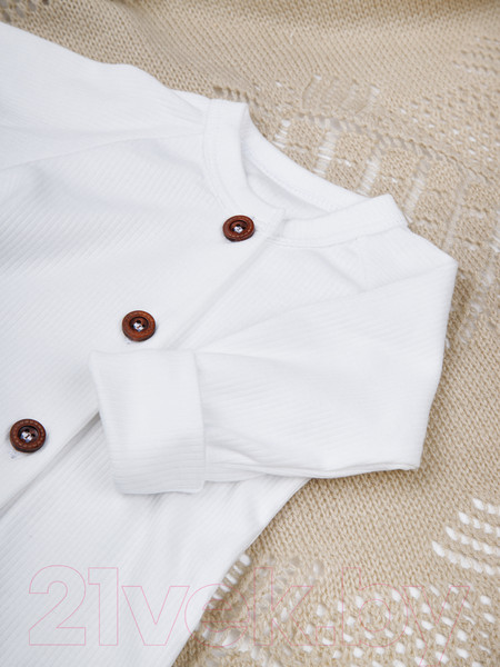 Изображение товара Комбинезон для малышей Amarobaby Fashion / AB-OD21-FS5/33-56 (молочный, р. 56)