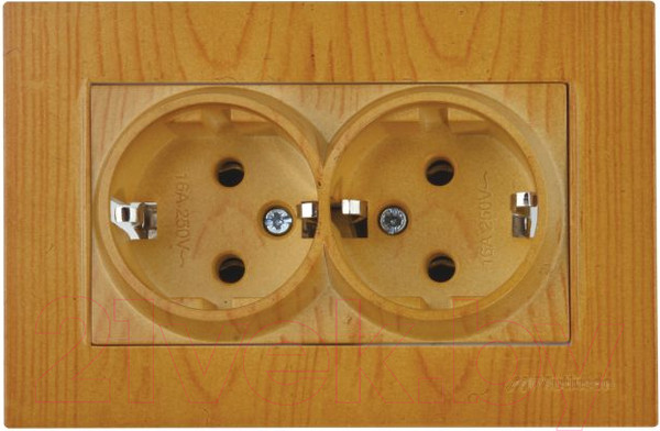 Изображение товара Розетка Mutlusan Rita 2220 202 0258 (дуб)