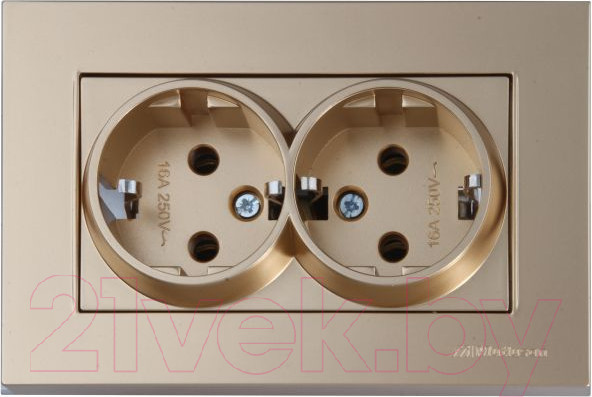 Изображение товара Розетка Mutlusan Rita 2220 202 0280 (золото)