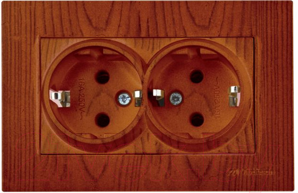 Изображение товара Розетка Mutlusan Rita 2220 202 0257 (орех)