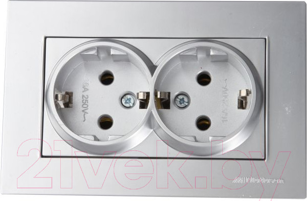 Изображение товара Розетка Mutlusan Rita 2220 202 0282 (серебристый)