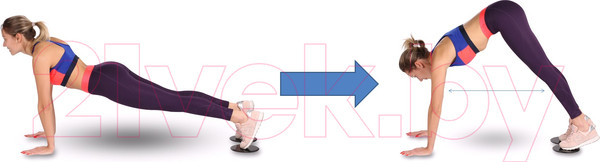 Изображение товара Набор слайдеров для фитнеса Indigo Sport IN097 (розовый)