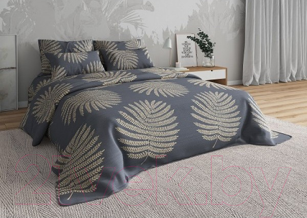 Изображение товара Комплект постельного белья Моё бельё Листья папоротника 0295/1 Евро