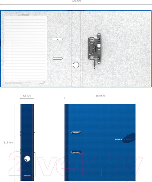 Изображение товара Папка-регистратор Erich Krause Work Inside / 19861 (синий)