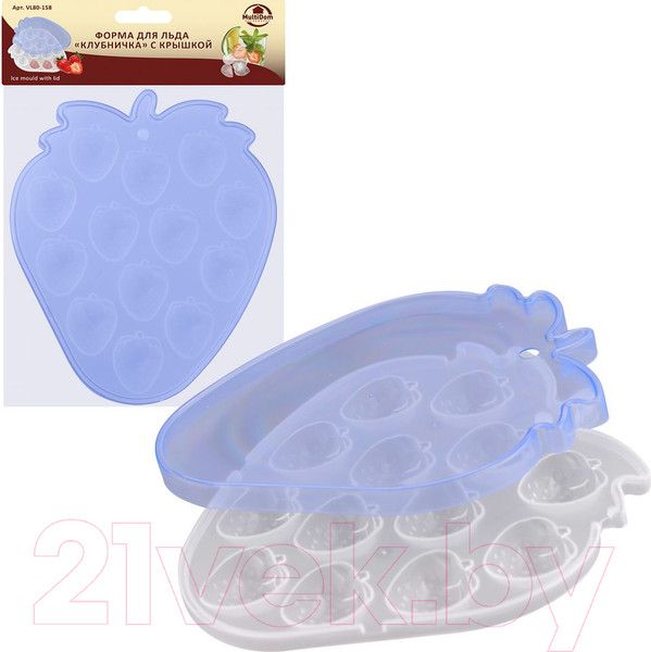 Изображение товара Форма для льда Мультидом Клубничка / VL80-158
