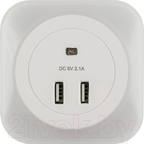 Изображение товара Ночник Uniel DTL-321 White/Sensor/2USB / UL-00007348