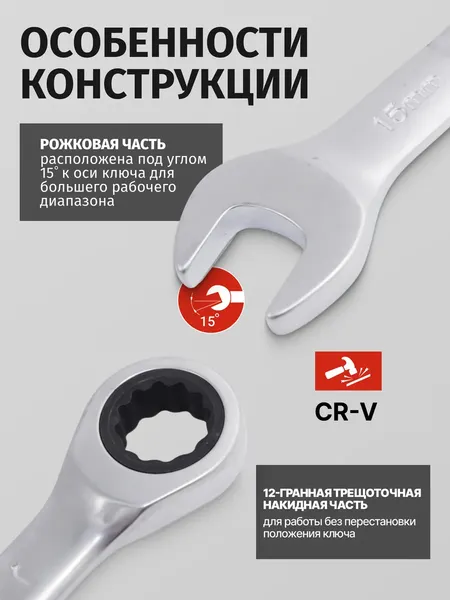 Изображение товара Набор ключей ForceKraft FK-51092 (50626)