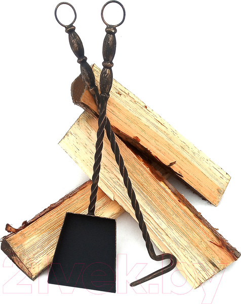 Изображение товара Каминный набор СтальСнабДизайн Кочерга и совок с элементами ковки