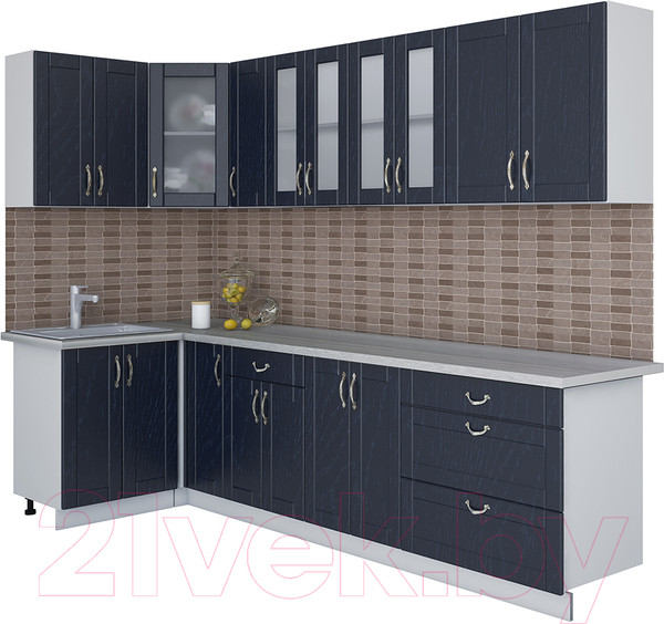 Изображение товара Кухонный гарнитур Интерлиния Мила Крафт 1.2x2.9 (дуб королевский)