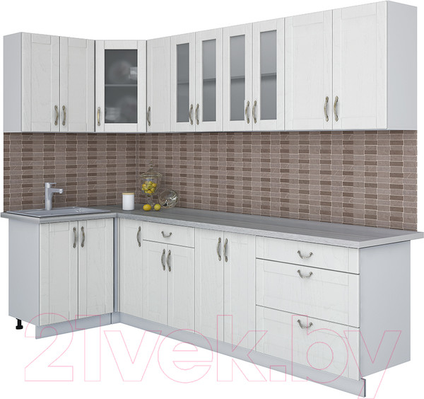 Изображение товара Кухонный гарнитур Интерлиния Мила Крафт 1.2x2.9 (дуб полярный)