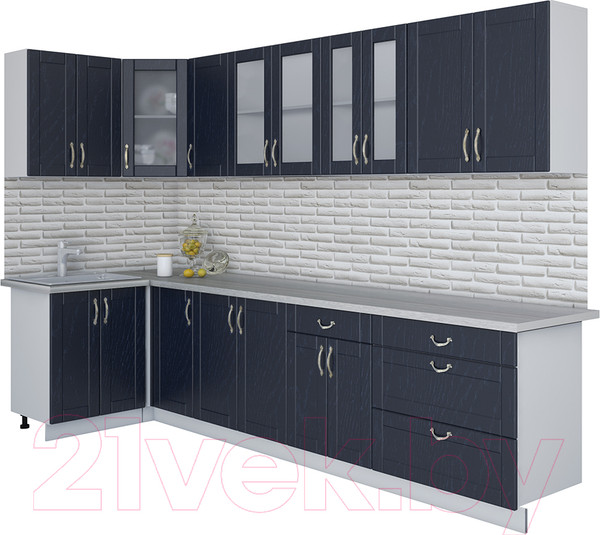 Изображение товара Кухонный гарнитур Интерлиния Мила Крафт 1.2x3.2 (дуб королевский)