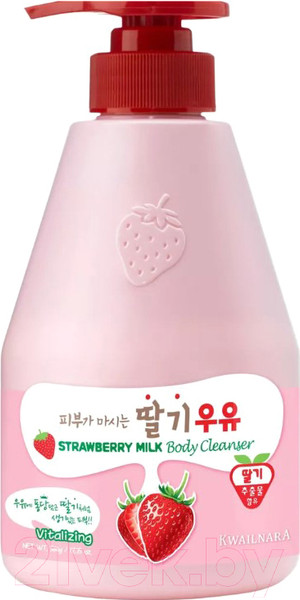 Изображение товара Гель для тела Welcos Kwailnara Strawberry Milk Body Cleanser  (560г)