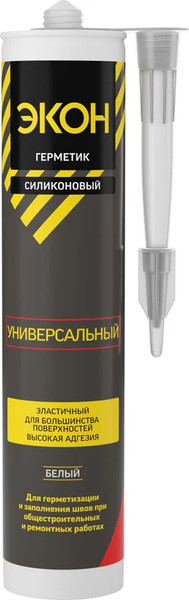 Изображение товара Герметик силиконовый Экон Универсальный (280мл, прозрачный)