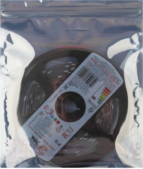 Изображение товара Светодиодная лента ЭРА LS5050-7.2-30-12-RGB-IP20-1 Year-5m / Б0035602