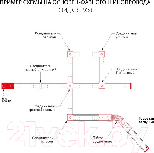Изображение товара Коннектор для шинопровода Elektrostandard TRP-1-1-BK с заглушкой (черный)