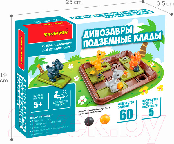 Изображение товара Развивающая игра Bondibon Динозавры. Подземные клады / ВВ5285