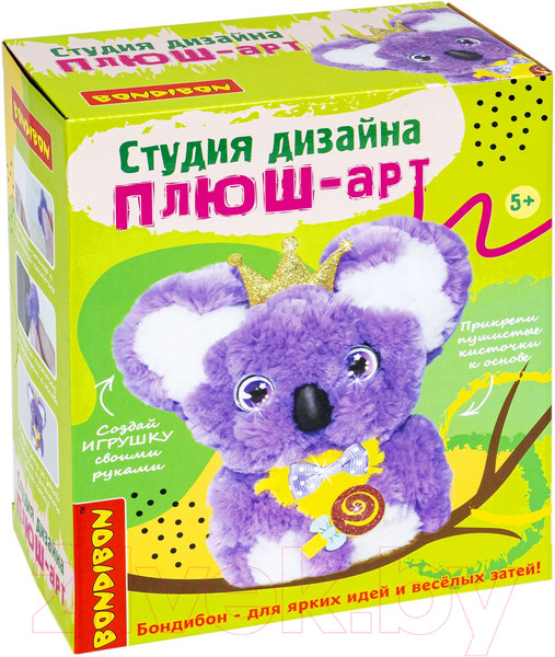 Изображение товара Набор для творчества Bondibon Студия дизайна Плюш-арт Коала / ВВ5362