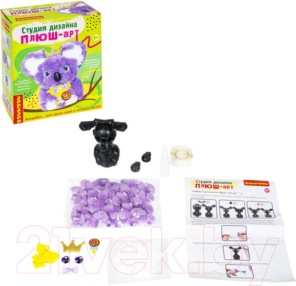 Изображение товара Набор для творчества Bondibon Студия дизайна Плюш-арт Коала / ВВ5362
