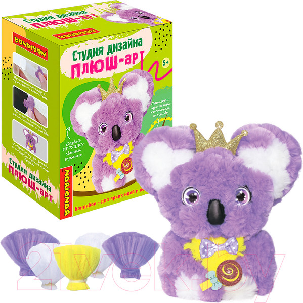 Изображение товара Набор для творчества Bondibon Студия дизайна Плюш-арт Коала / ВВ5362