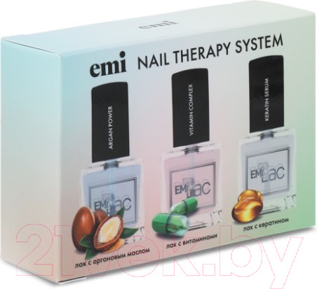 Изображение товара Набор лаков для ногтей E.Mi Nail Therapy System (3x9мл)