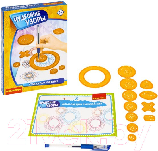 Изображение товара Развивающая игрушка Bondibon Спирограф-линейка. Чудесные узоры / ВВ5367