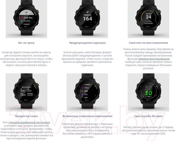 Изображение товара Умные часы Garmin Forerunner 55 / 010-02562-11 (белый)