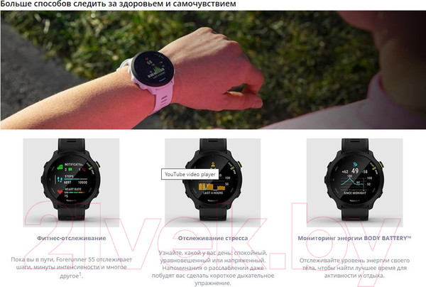 Изображение товара Умные часы Garmin Forerunner 55 / 010-02562-11 (белый)