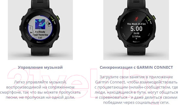 Изображение товара Умные часы Garmin Forerunner 55 / 010-02562-11 (белый)