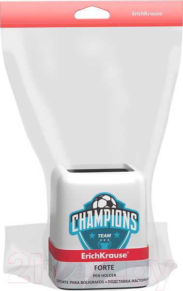 Изображение товара Подставка настольная Erich Krause Forte Champions / 55849 (белый/черный)