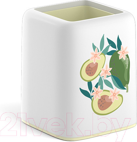 Изображение товара Подставка настольная Erich Krause Forte Avocado Dusk / 55843 (белый/желтый)