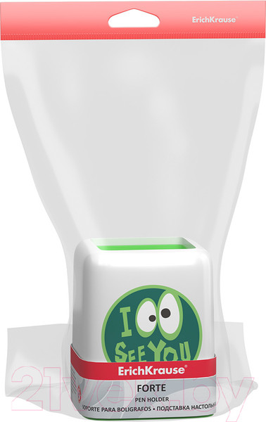 Изображение товара Подставка настольная Erich Krause Forte Real Croco / 55847 (белый/зеленый)