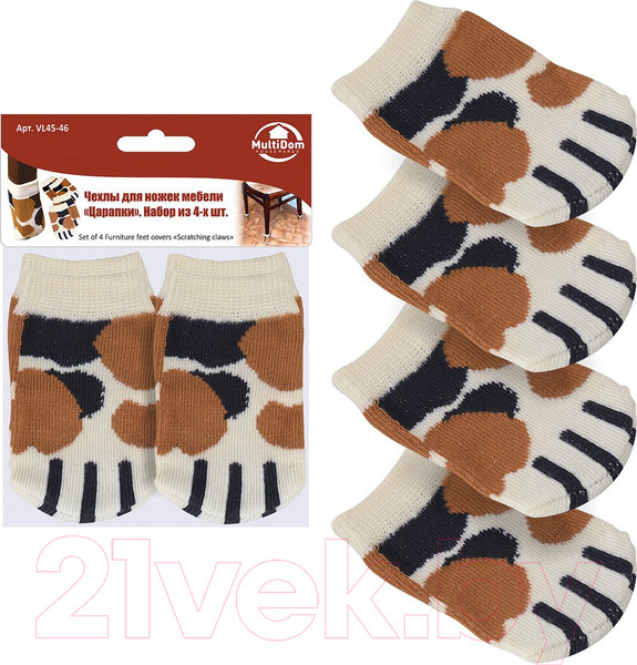 Изображение товара Протектор для мебели Мультидом Царапки / VL45-46 (4шт)