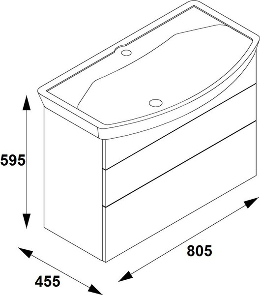 Изображение товара Тумба под умывальник Акватон Адель 80 (1A193801AF010)