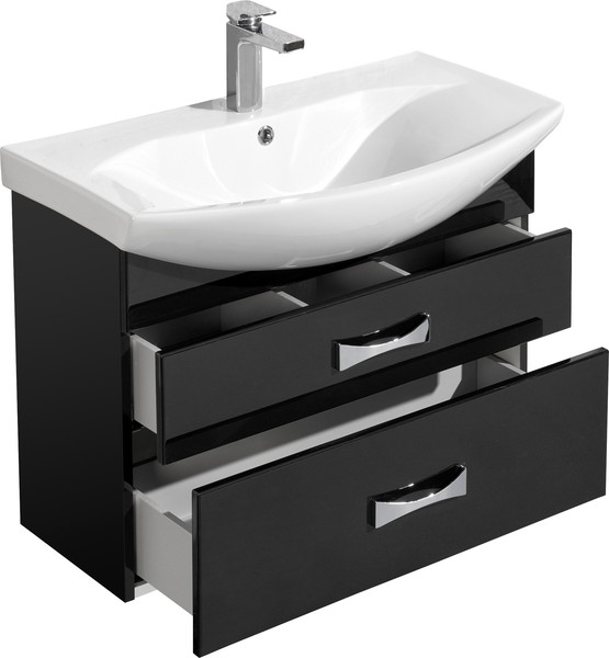 Изображение товара Тумба под умывальник Акватон Адель 80 / 1A193801AF950 (черный)
