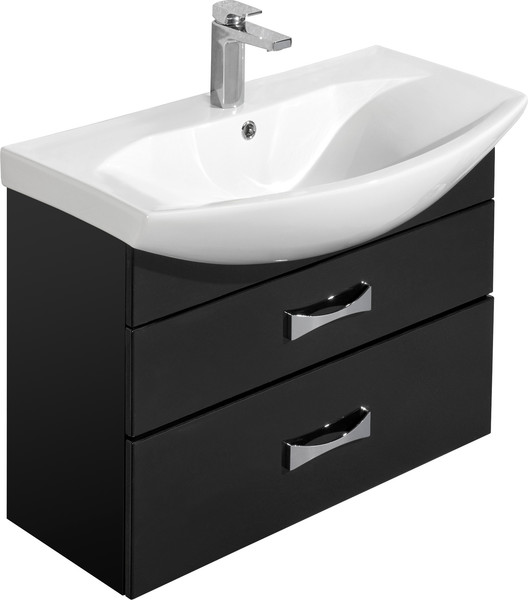 Изображение товара Тумба под умывальник Акватон Адель 80 / 1A193801AF950 (черный)