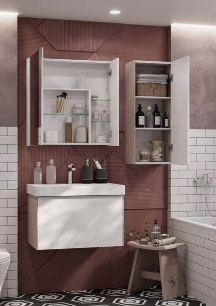 Изображение товара Шкаф с зеркалом для ванной Акватон Асти 70 (1A263402AX010)